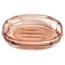 HOLA 和樂家居 光芒系列肥皂盤 13.4 x 10 x 3.4cm 174g, 乾燥玫瑰, 1個