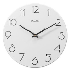 골드팡 거실 인테리어 원형 벽시계, 화이트