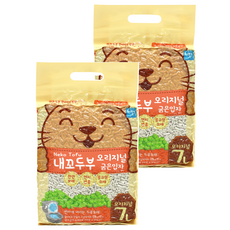 내꼬두부 오리지널 굵은입자 고양이모래, 7L, 2개, 두부향
