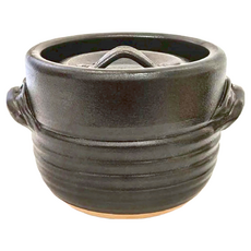 佐和陶瓷 黑天目3合炊飯鍋, 日本製, 寬23cm/高16cm, 容量1500mL, 23cm, 1個