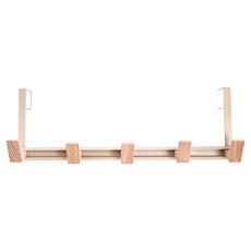 HOLA 和樂家居 可調式五連門後排鉤 45 x 10 x 16cm, 杏色, 435g, 1個