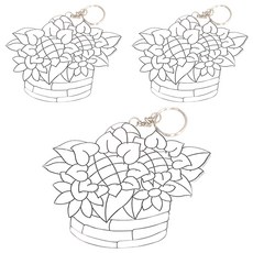 韓國 AMOS 阿摩司 壓克力模型版 - M7 向日葵花籃, 3個