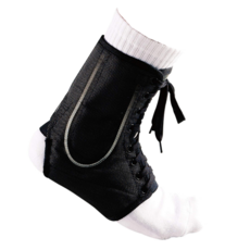 LP SUPPORT U型雙側彈簧護踝, 黑色, 1個