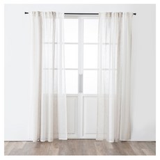 HOLA 和樂家居 PALETTE 三明治遮光條紋緹花落地窗簾, 卵石灰