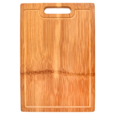 HOLA 和樂家居 一片竹砧板經典手提款, 原木色, 1個