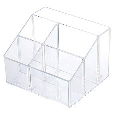 五格收納盒 16.5x14x11.5公分 PS材質, 透明, 1個