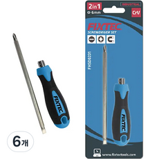 FIXTEC 2合1一字十字螺絲起子組 FHSD0201, 6個