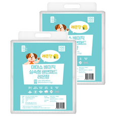 mamashow 基本實惠型寵物尿墊 含如廁誘導劑 檸檬香, 2個, 100入