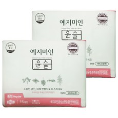 Yejimiin 玥之美人 草本精華棉質衛生棉, 25cm, 16片, 2包