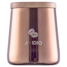 A-IDIO 阿迪優 鍍鈦儲豆罐, 不鏽鋼材質, 容量約350ml, 香檳金, 1個