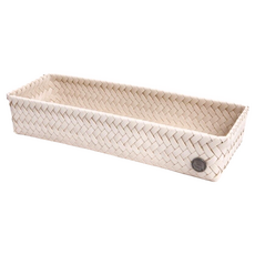 Handedby 編織方形分隔籃 聚丙烯 50% 再生塑料, 香檳白, 1個