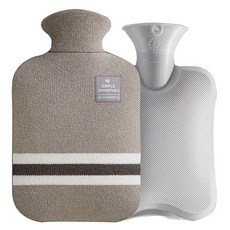 EVER HOUSE Trend 2L 保溫熱水袋 + 針織保護套組 灰色