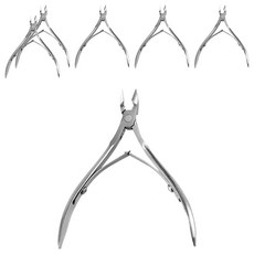 하비에 큐티클 제거 네일 니퍼, 6개, 실버