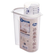 日本 NSH 多用途 稻米 五穀雜糧儲存罐 2.5L, 透明色 + 白色, 1個