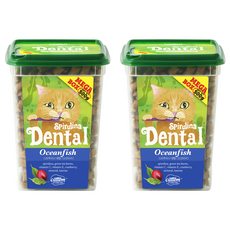 캣템 고양이 스피루리나 덴탈 간식 메가박스, 오션피쉬, 500g, 2개