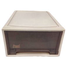 7822 Shop 生活選物 抽屜收納盒, 透明抽屜設計, 可疊加組合, 防潮防蟲, 杏色茶透, 1個