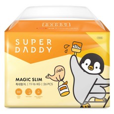 SUPER DADDY 企鵝先生好動輕薄褲型尿布, XL, 26片