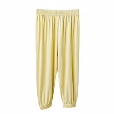 愛北鼻 莫代爾涼感防蚊褲 柔軟透氣 防蚊保護 彈性腰圍 寶寶夏季必備, 140碼, 芥末黃, 1件