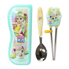 Catch Teenieping 兒童輔助筷+湯匙+收納盒組, Fluffyping, 1組