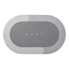 DAILYSHARE HOME 珪藻土腳踏墊 40 x 60 CM, 灰色, 1個