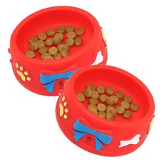 딩동펫 강아지 밥그릇 라텍스 장난감, 혼합색상, 2개