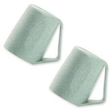 디블릭 물빠짐 거꾸로 양치컵, 그린, 2개