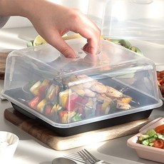 裝飾方形純淨食物罩, 透明