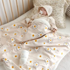 PRIELLE 孩童用莫代爾棉印花毛毯, 米色