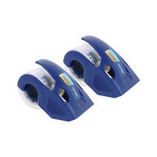 deLi 得力 攜帶型迷你箱型膠帶隱藏式切割器 2入+膠帶 2入 30040, 海軍, 1套