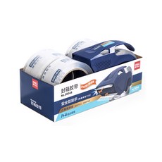 deLi 靜音安全膠台+膠帶 48mm*60m 4入, 透明度, 1套