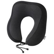 記憶棉攜帶式露營頸枕, 黑色