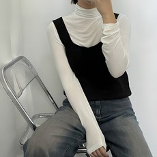 KnitNJean 女款方領針織Remade背心