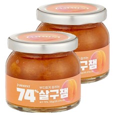 JAMMINT 74% 살구잼, 2개, 165g