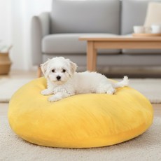 Petconomy 寵物麻糬抱枕坐墊, 黃色