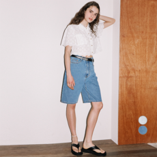 유어네임히얼 여성용 유어진스 07 데님 버뮤다 팬츠