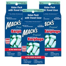 MACK'S Original泡棉耳塞, 3盒, 30副