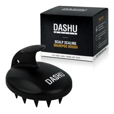 DASHU 頭皮養護洗髮梳, 黑色, 1個