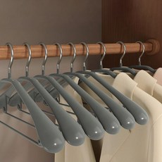 Market Plan 防滑西裝衣架, 灰色, 10個