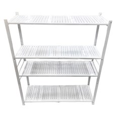 折疊置物架X版, 白色, 4層