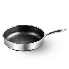 Cookcell IH爐適用陶瓷蜂巢紋不沾平底煎鍋 黑色, 1個, 24cm