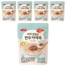 베베스트 아이 맛있는 한우 야채죽, 소고기, 5개, 150g