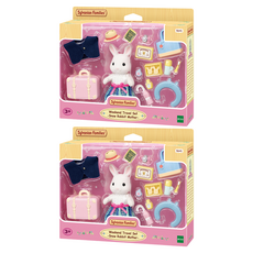 EPOCH Sylvanian Families 森林家族 雪花兔旅行玩偶套裝 5641, 2個