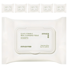 이니스프리 올리브 리얼 클렌징 티슈, 30매입, 6개