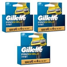 Gillette 吉列 ProShield鋒護系列刮鬍刀頭, 4入, 3組