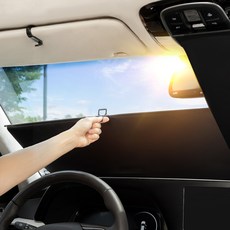 BLACK POD Sun Curtain遮陽板 4入, 2組, 黑色+銀色