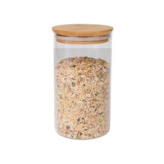 inbloom 原木蓋圓形耐熱玻璃瓶, 1個, 750ml