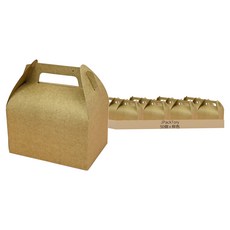 J-Factory 牛皮紙切片蛋糕盒 中款, 50個, 棕色