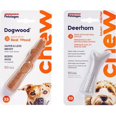 Petstages 小狗玩具木棍XS +親愛的喇叭XS, 混色, 1套