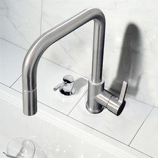 DAELIM DOBiDOS 霧面不鏽鋼水槽單孔檯面式水龍頭 FS-T107, 1個