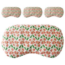 紅豆熱敷眼罩 杏色的花朵款, 1入, 4個